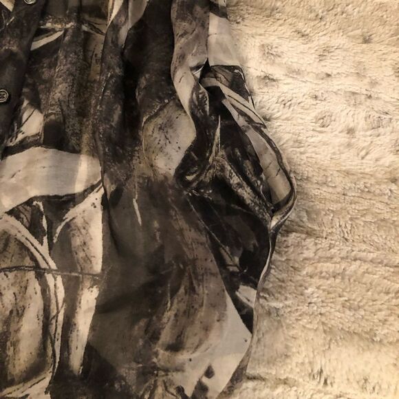 𝅺: : ROBERT RODRIGUEZ Sheer Short Sleeve Tunic or Dress Style Long Blouse : : - Picture 13 of 14